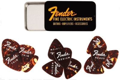 Fender Plettri Fine Electric Pick Tin 12 Pack
