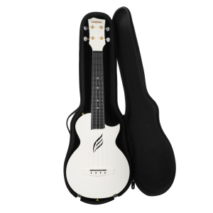 Cascha Ukulele Concerto in Carbonio Pack White con Borsa Tracolla e Plettri