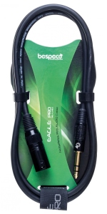 Bespeco Easx200 Active loudspeaker cables - cannon male - Ø 6,3 mm jack TRS  