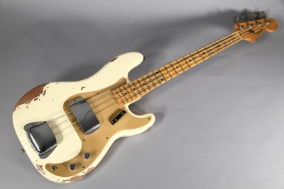 Fender Custom Shop 58 Precision Bass Heavy Relic Maple Neck Vintage White