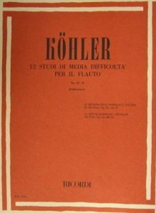 Ricordi Köhler 12 Studi di Media Difficoltà per Flauto Op. 33 - II