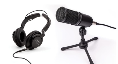 Zoom Zdm 1Pmp Kit Podcast Microfono-Cavo-Cuffie-Treppiede