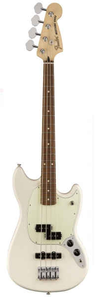 Fender Mustang Bass Pj Pau Ferro Olympic White