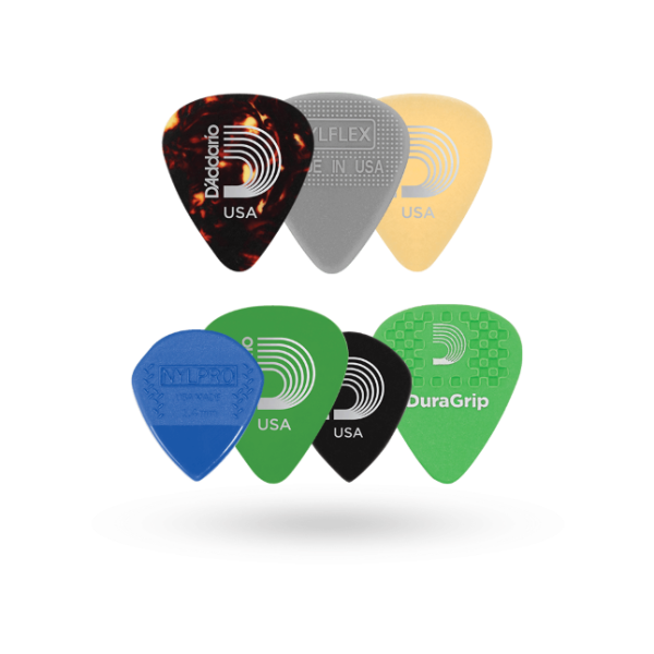 D'Addario Plettri Variety Picks Heavy Set di 5