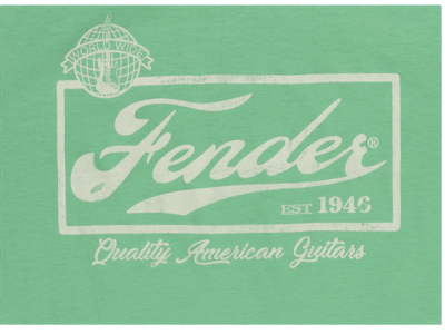 Fender Beer Label Men's Ringer Tee Sea Foam Green X-Large