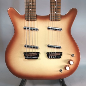 Danelectro Chitarra Elettrica e Basso Elettrico Double Neck Copper Burst