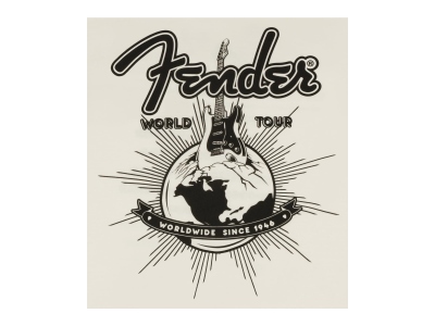 Fender World Tour T-Shirt Vintage White Medium