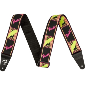 Fender Tracolla  Neon Monogrammed Yellow Pink Strap