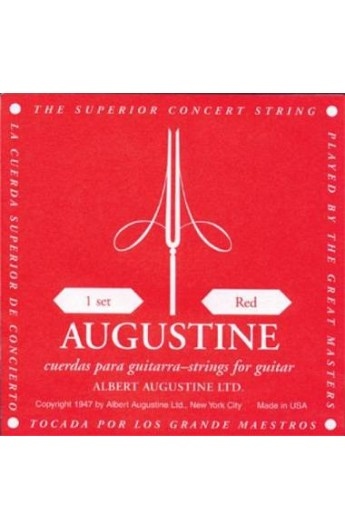 Augustine Serie Red Label Bassi Argentati Muta per Chitarra Classica