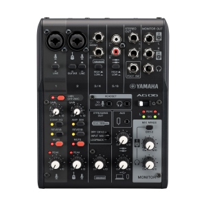 Yamaha Ag06Mk2 A 6-channel live streaming mixer with USB audio interface.