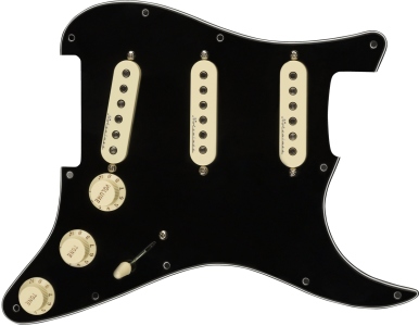 Fender Pre-Wired Stratocaster Pickguard Hot Noiseless SSS Black