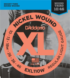 D'Addario Exl110W Nickel Wound Regular Light 10-46