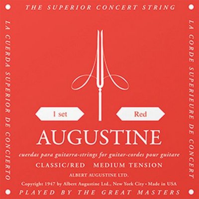 Augustine Serie Red Label Bassi Argentati Muta per Chitarra Classica