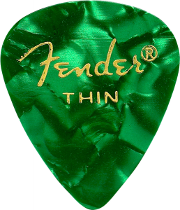 Fender Plettri 351 Green Moto Thin Pack 12 Pz
