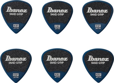 Ibanez Set 6 Plettri Sand Grip Deep Blue da 1 mm di spessore