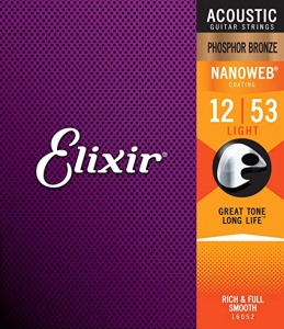 Elixir 16052 Nanoweb Phosphore Bronze Muta Per Chitara Acustica 12-53