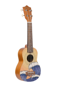 Bamboo Ukulele Soprano BU 21 Orange Wave