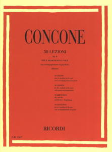 Concone - 50 Lezioni, Op.9 per il medium della voce