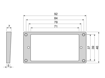 Boston Humbucker Frame Black