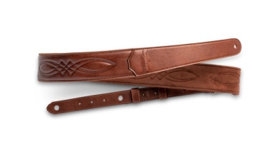 Taylor Vegan Leather Strap Med Brown w/Stitching 2.0 Embossed Logo