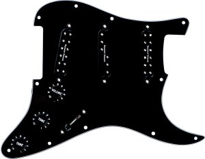 SEYMOUR DUNCAN PICKGRD ASSY,EVERYTHING AXE,BLK