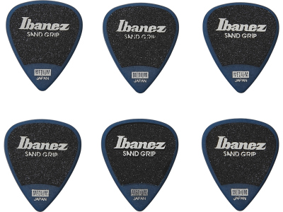 Ibanez 6 Picks Set Dark Blue Sand Grip