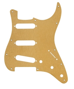 Fender Pickguard Stratocaster S/S/S 11-Hole Mount Gold Anodized Aluminum 1 Ply