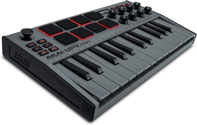 Akai Mpk Mini Mk3 Grey Tastiera Usb Midi 25 Tasti