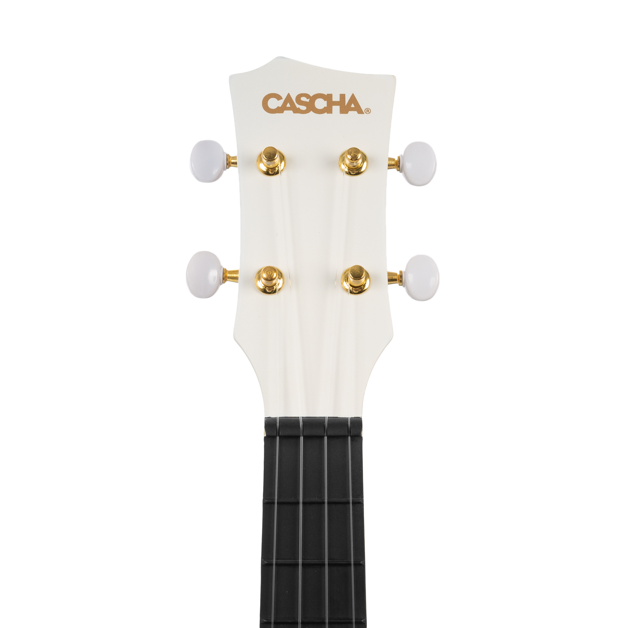 Cascha Ukulele Concerto in Carbonio Pack White con Borsa Tracolla e Plettri