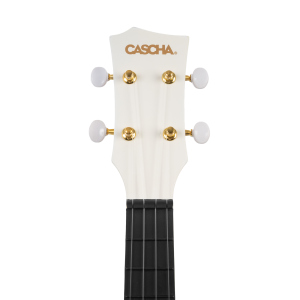 Cascha Ukulele Concerto in Carbonio Pack White con Borsa Tracolla e Plettri