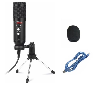 Audiodesign Pamcusb2 Microfono a Condensatore Usb Set con supporto da Tavolo