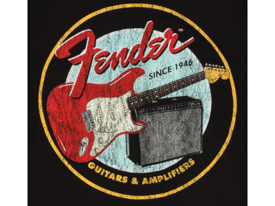 Fender T-Shirt 1946 Guitars & Amplifiers Vintage Black Large