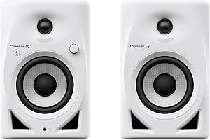 Pioneer Dj Dm40D-BT Monitor Attivi la Coppia White con Bluetooth
