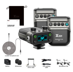 Xvive U5T2 Lavalier Sistema Wireless Digitale con Doppio Trasmettitore