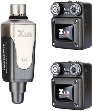 Xvive U4R2 In-Ear Monitor Sistema Monitor Wireless Digitale a 2 Ricevitori