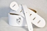 Your Music Tracolla 7 Cm In Cuoio Imbottita White Made In Italy No Logo