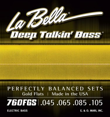 La Bella 760Fgs Muta Per Basso Elettrico 045-105 Goldel Alloy Flat Wound