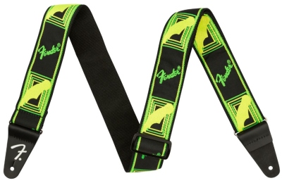 Fender Tracolla  Neon Monogrammed Green Yellow Strap