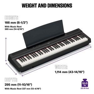 Yamaha P121B Pianoforte Digitale 73 Tasti