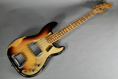 Fender Custom Shop 58 Precision Bass Heavy Relic Maple Neck 3 Tone Sunburst