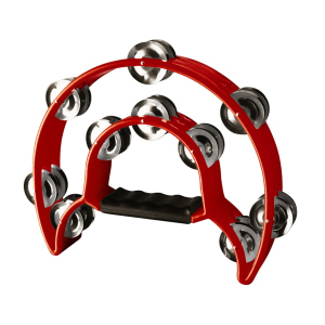 Stagg Cutaway plastic tambourine with 20 jingles RED