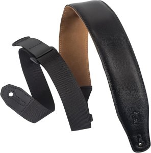 Levy's MRHGS-BLK Tracolla in pelle Right Height Black 2 1/2"