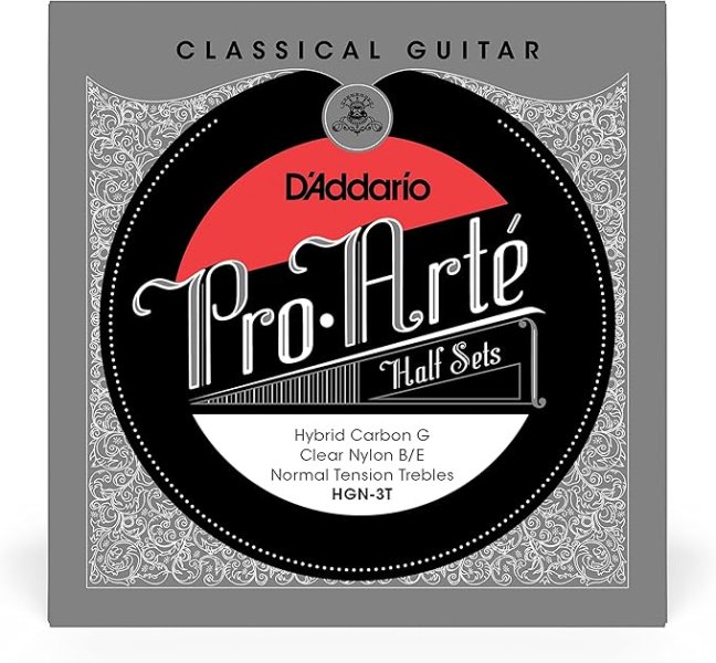 D'Addario HGN-3T Pro Arte Muta di Corde Ibrida con Sol in Carbonio