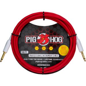 Pig Hog Hex Silent Cable 18Ft 5,7m Candy Apple Red