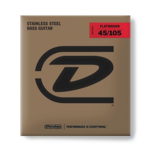 DUNLOP DBFS45105 CORDE FLATWOUND PER BASSO 45-105