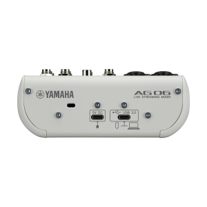 Yamaha Ag06Mk2 White Mixer 6 Canali Live Streaming con Usb ed Interfaccia Audio