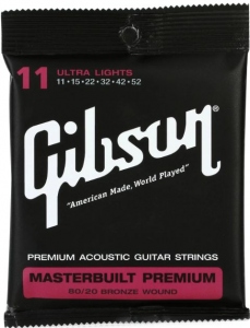 Gibson Sag-Brs11 Masterbuilt Premium 80-20 Bronze 11-52