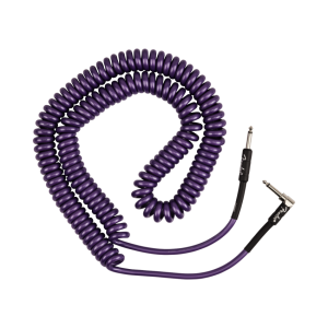 Fender J Mascis Guitar Cable, Straight/Angle, Purple Coil - Mt 9