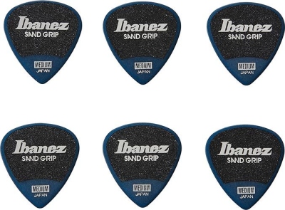 Ibanez Set 6 Plettri Sand Grip Deep Blue da 0,8 mm di Spessore