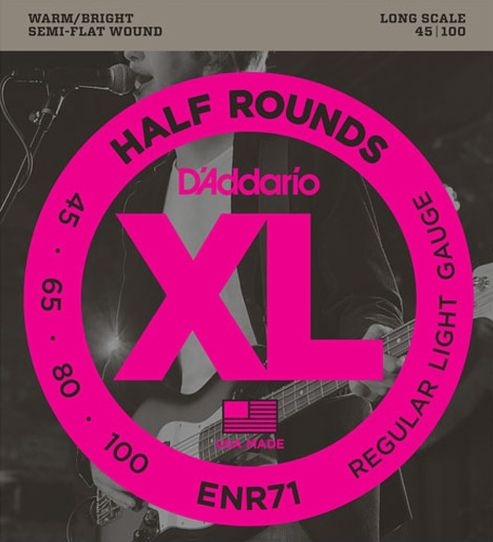 D'Addario Half Rounds 45-100 Long Scale Muta Per Basso Elettrico